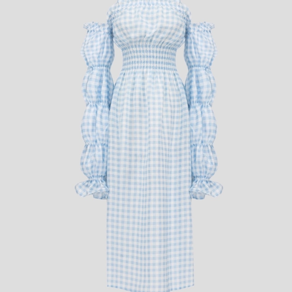 Daily Sleeper Michelin Dress in Blue Vichy